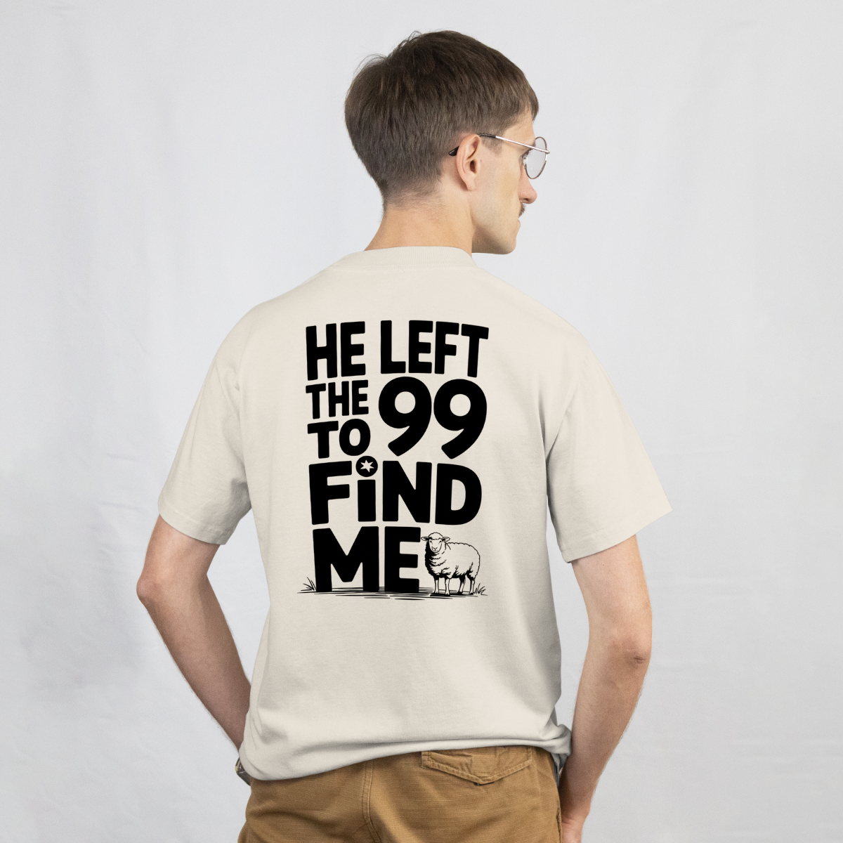 CAMISETA CATÓLICA OVELHA PERDIDA OFF-WHITE