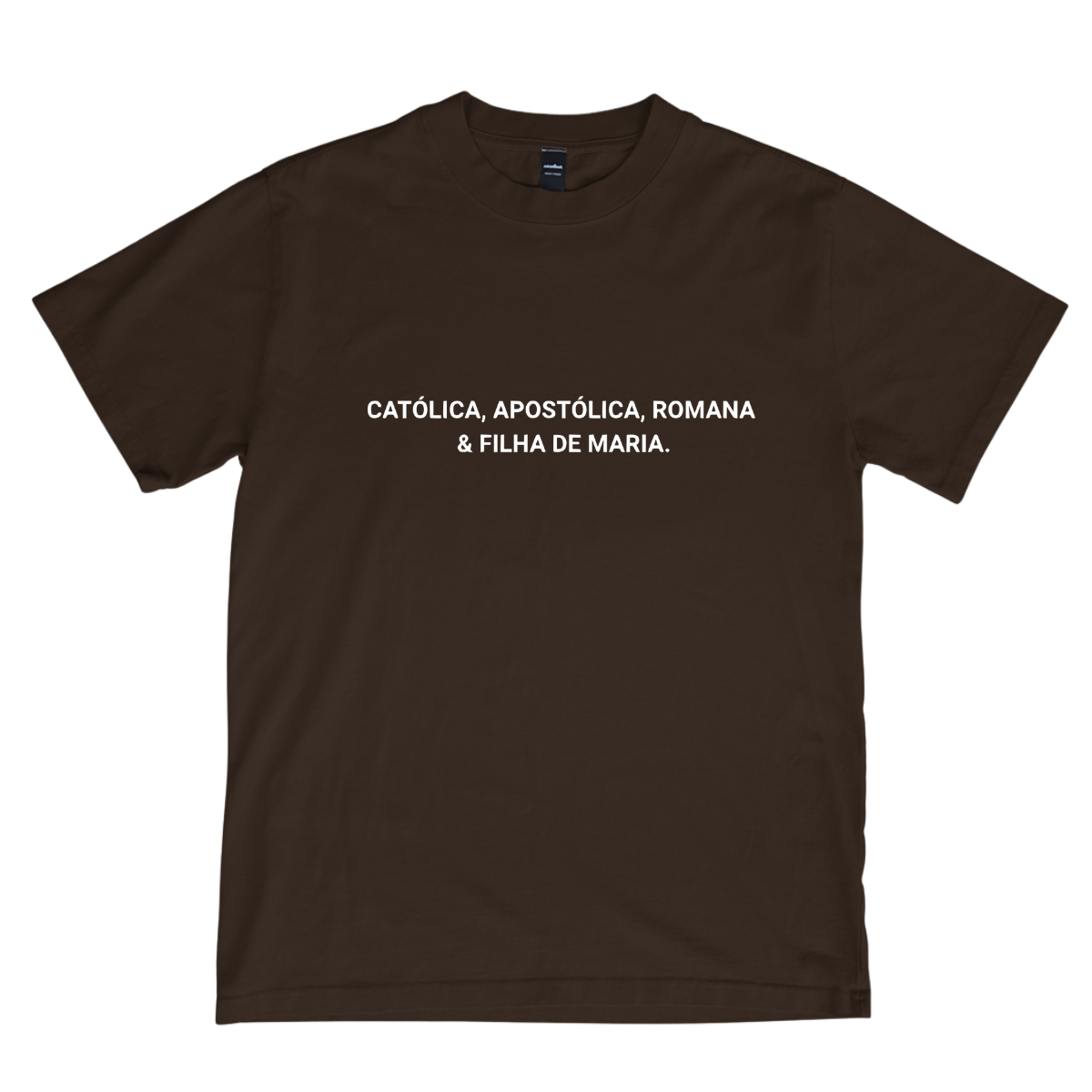 CAMISETA CATÓLICA FILHA DE MARIA MARROM