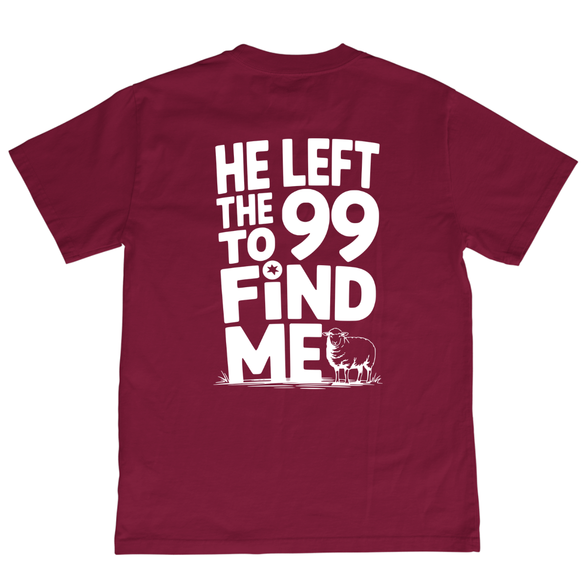 CAMISETA CATÓLICA OVELHA PERDIDA BORDÔ