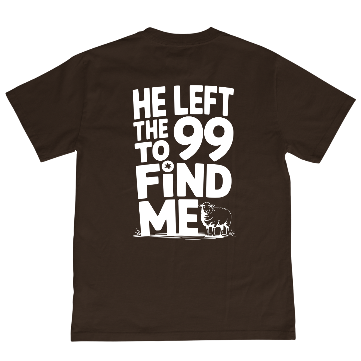 CAMISETA CATÓLICA OVELHA PERDIDA MARROM