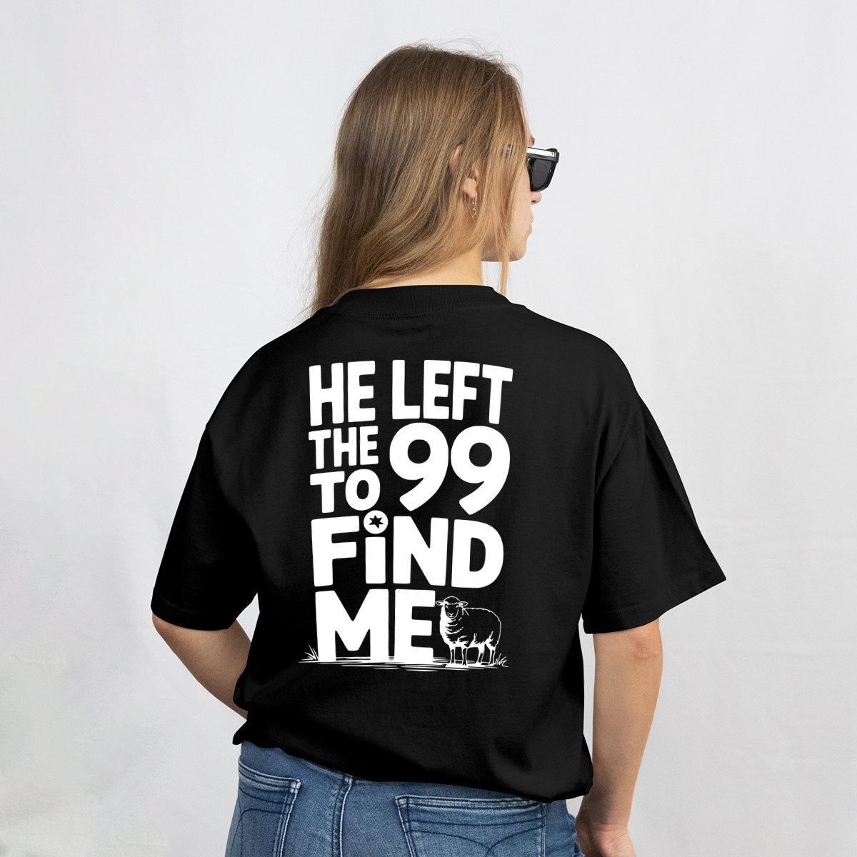 CAMISETA CATÓLICA OVELHA PERDIDA PRETA