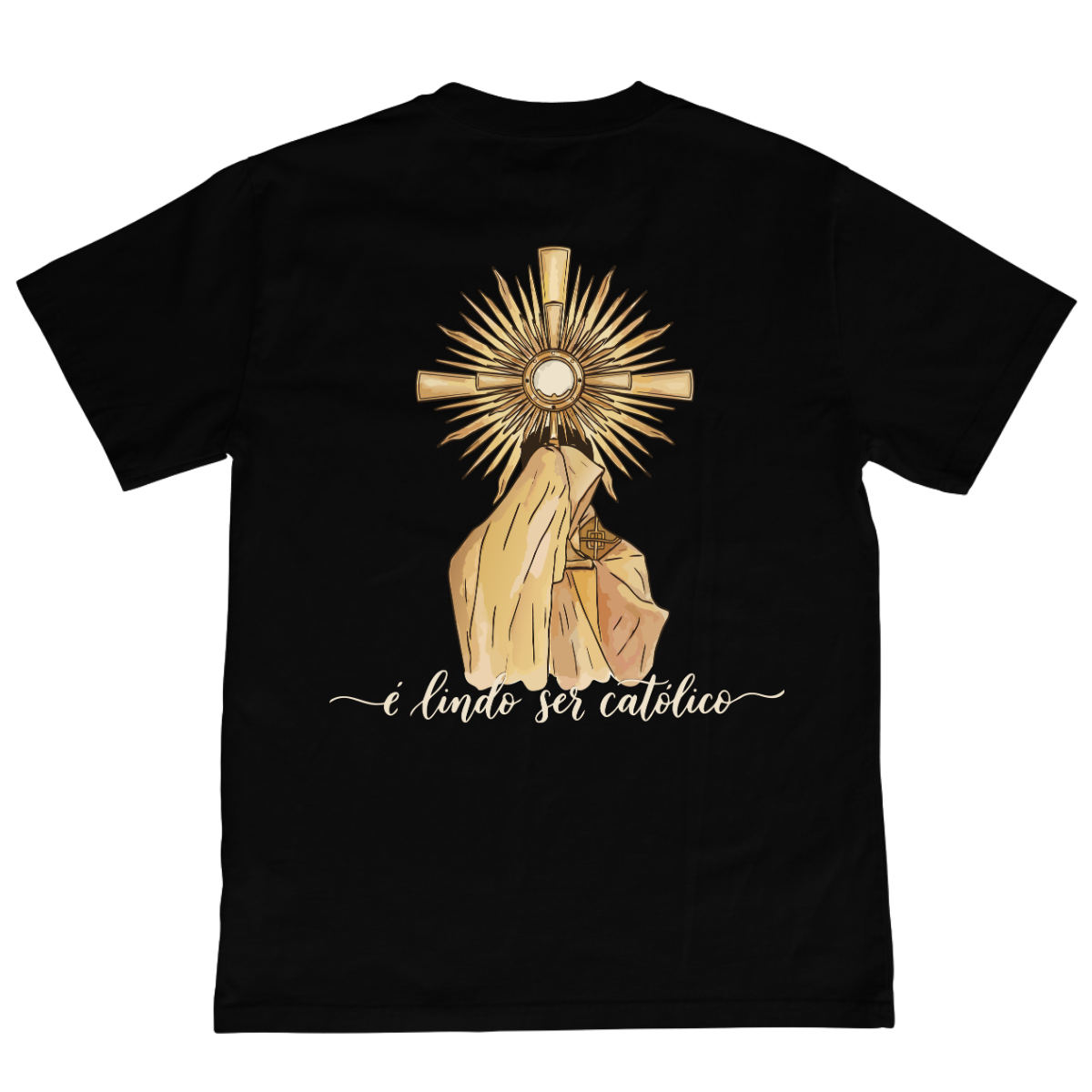 CAMISETA CATÓLICA É LINDO SER CATÓLICO PRETA