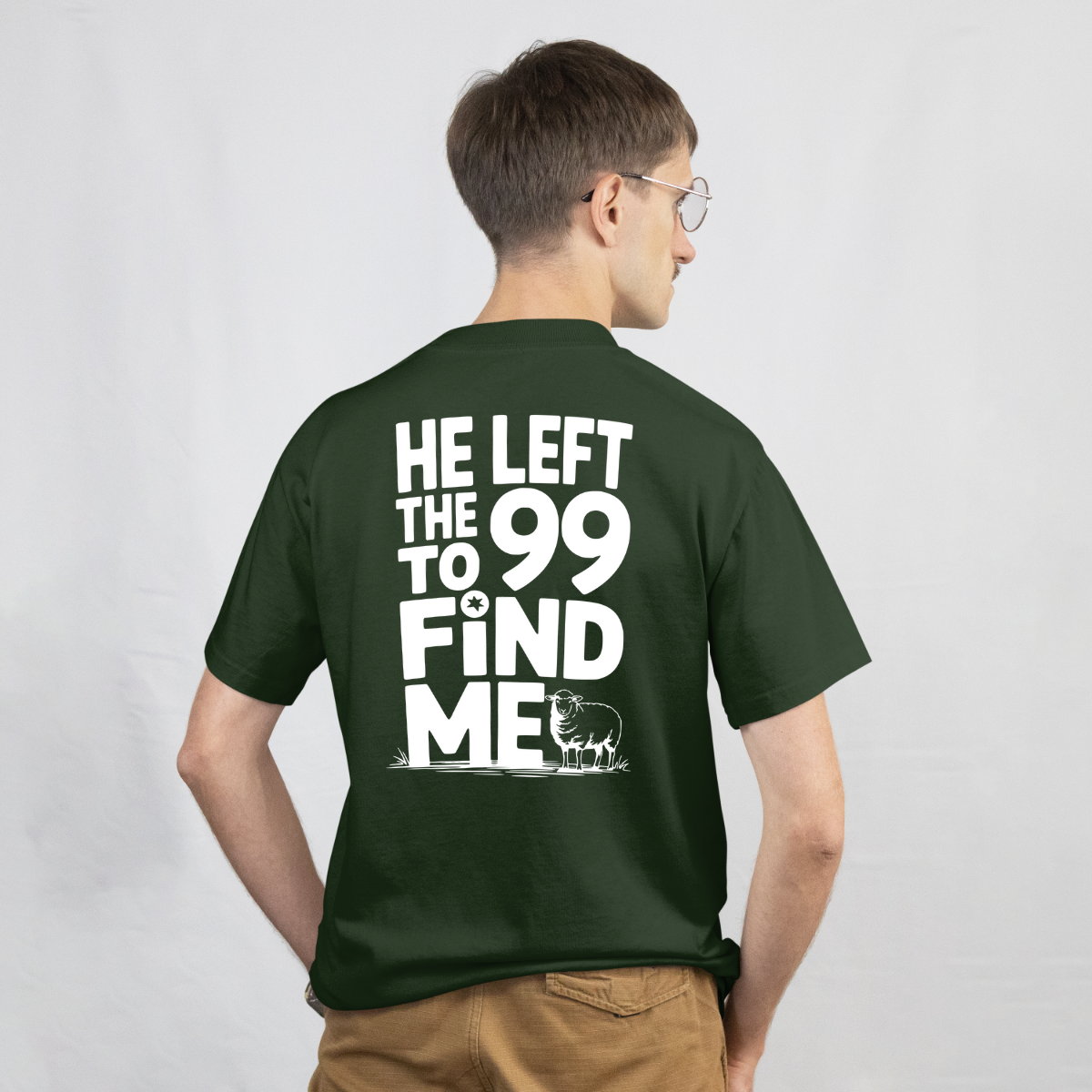 CAMISETA CATÓLICA OVELHA PERDIDA VERDE