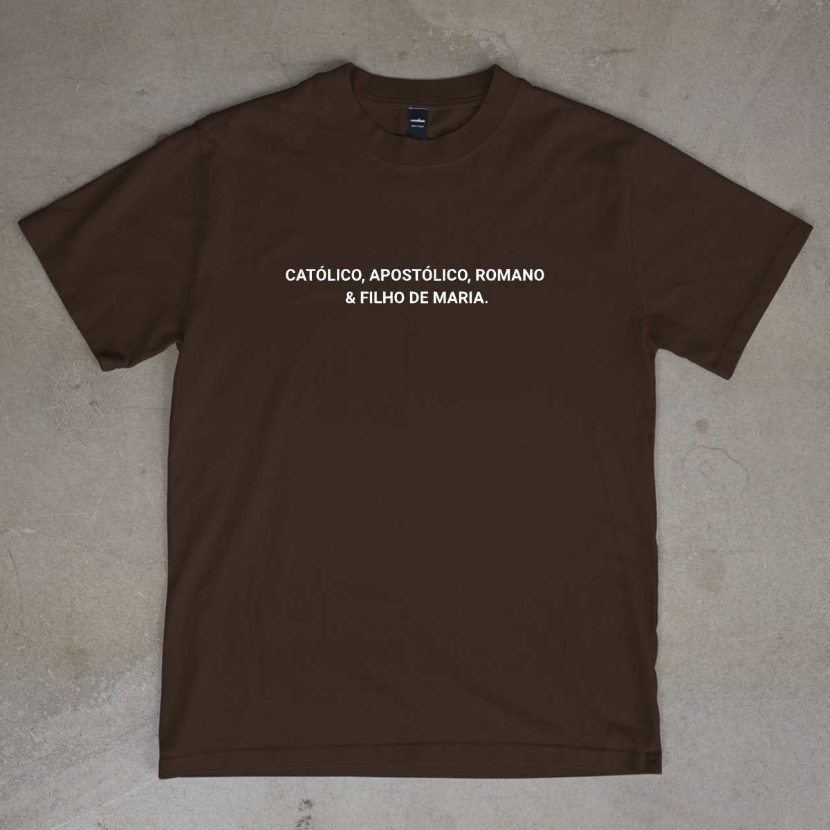 CAMISETA CATÓLICA FILHO DE MARIA MARROM