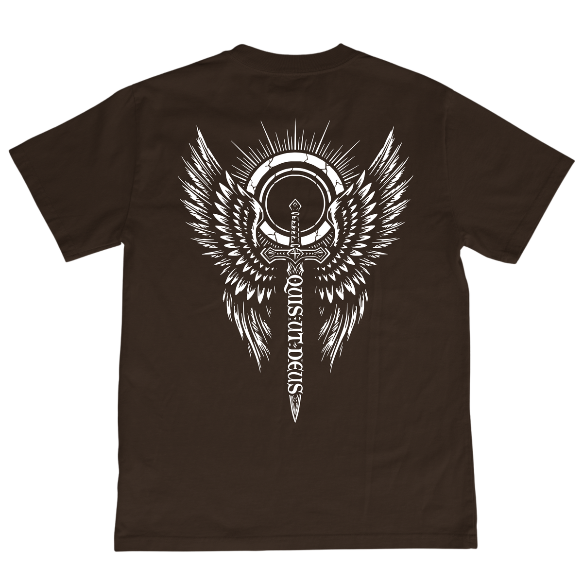 CAMISETA CATÓLICA SÃO MIGUEL ARCANJO MARROM