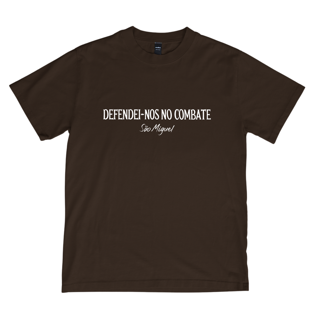 CAMISETA CATÓLICA SÃO MIGUEL ARCANJO MARROM