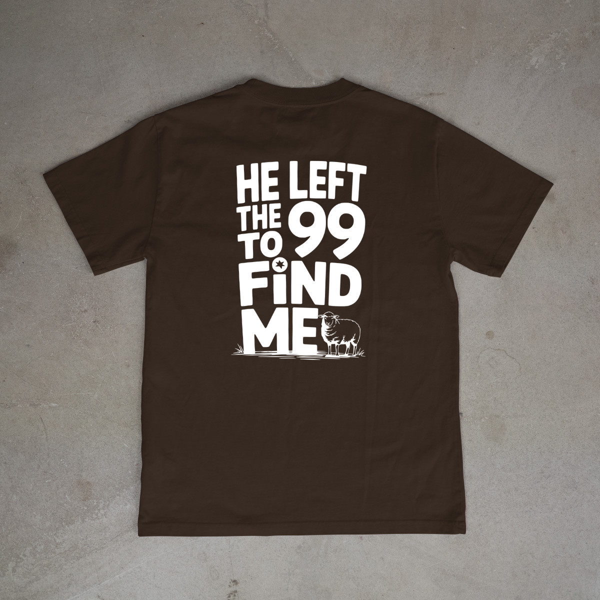 CAMISETA CATÓLICA OVELHA PERDIDA MARROM