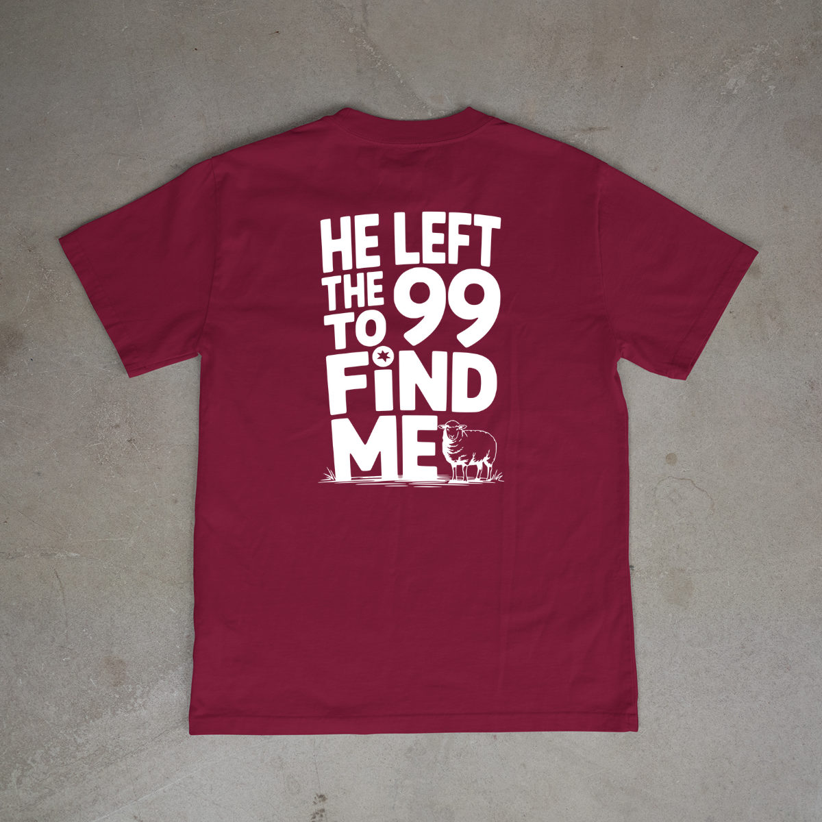 CAMISETA CATÓLICA OVELHA PERDIDA BORDÔ