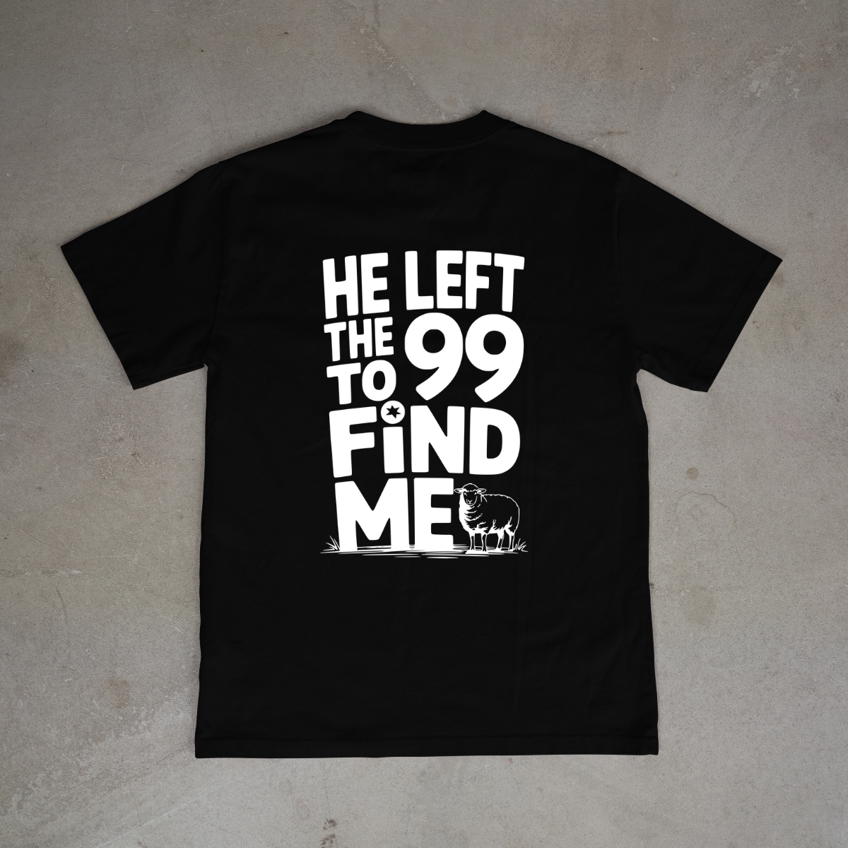 CAMISETA CATÓLICA OVELHA PERDIDA PRETA