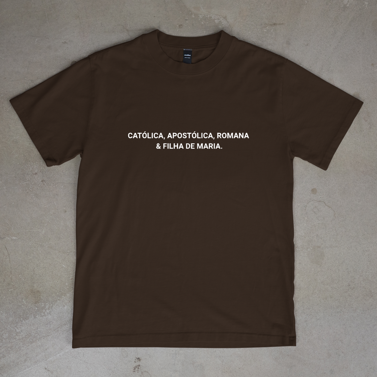 CAMISETA CATÓLICA FILHA DE MARIA MARROM
