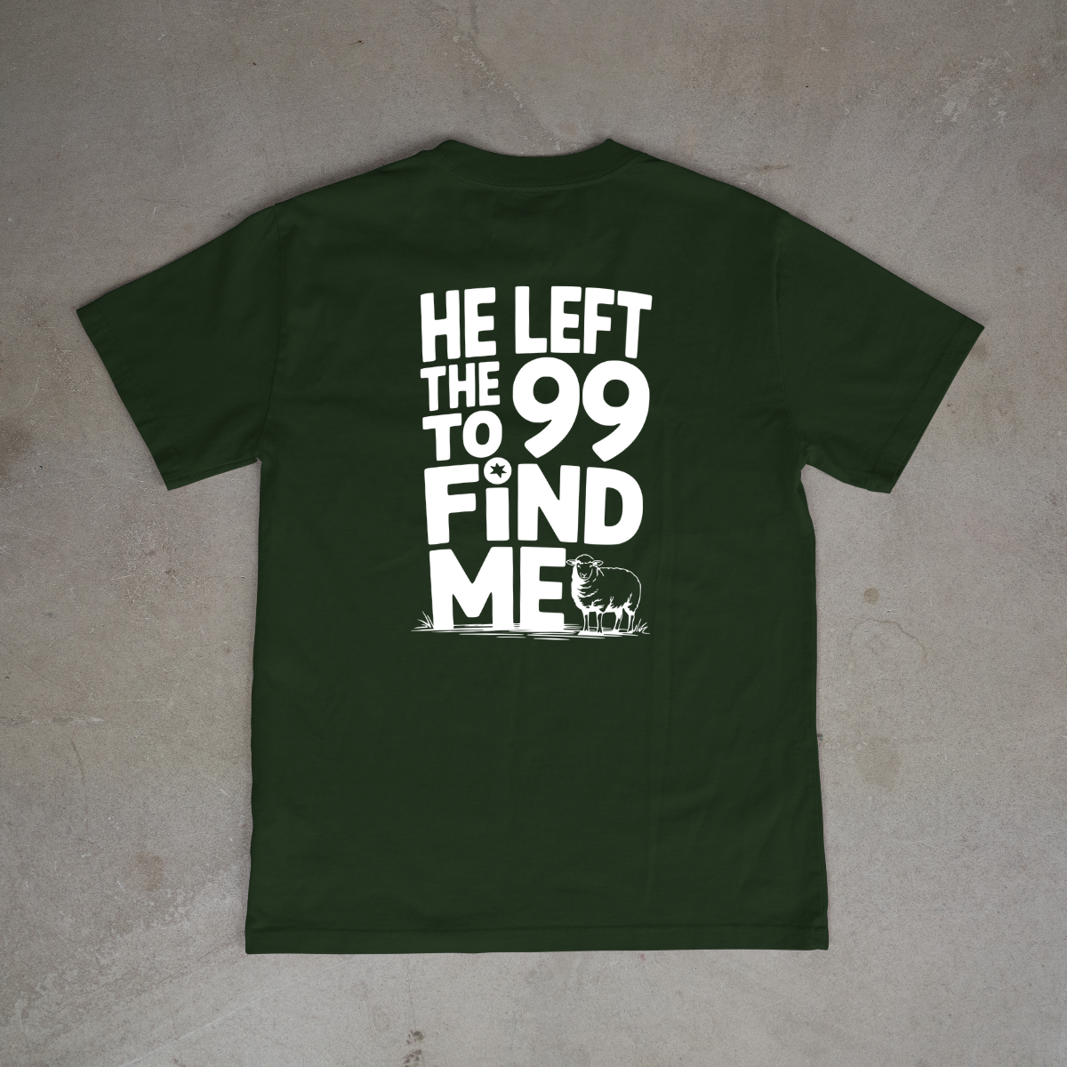 CAMISETA CATÓLICA OVELHA PERDIDA VERDE