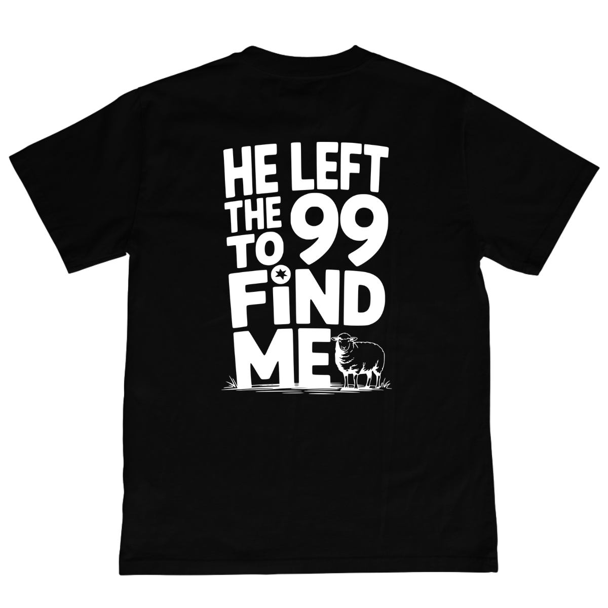 CAMISETA CATÓLICA OVELHA PERDIDA PRETA