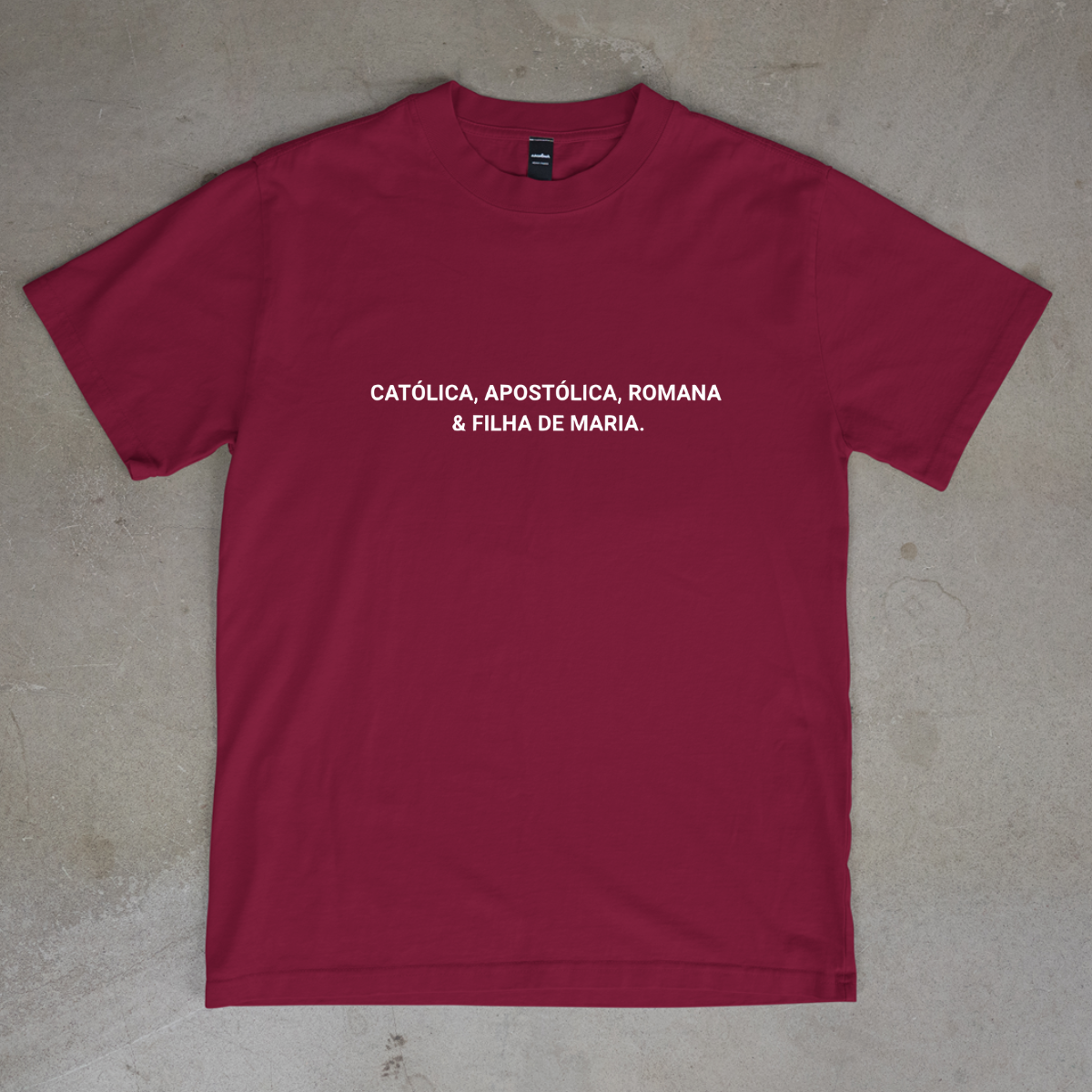 CAMISETA CATÓLICA FILHA DE MARIA BORDÔ