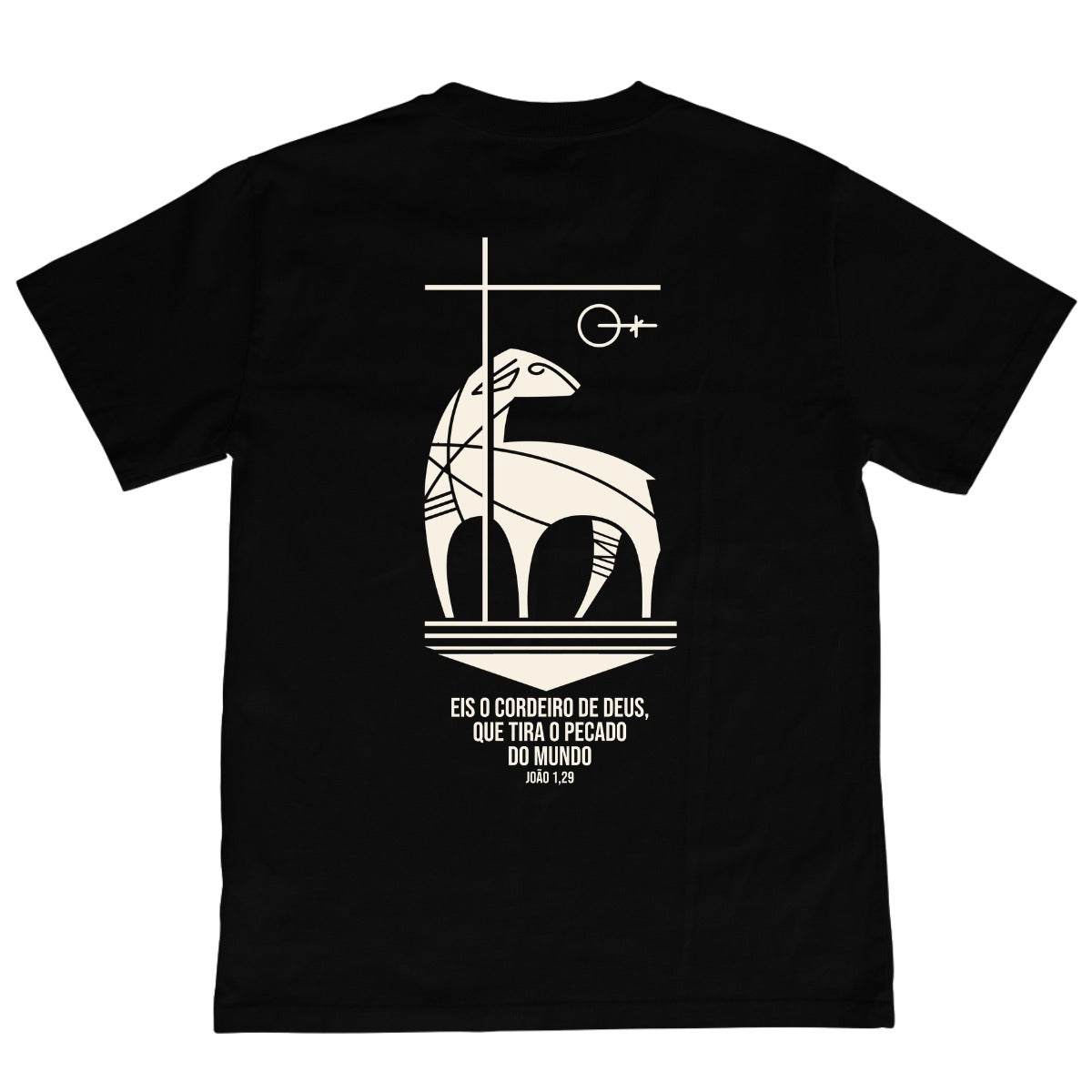 CAMISETA CATÓLICA CORDEIRO DE DEUS PRETA