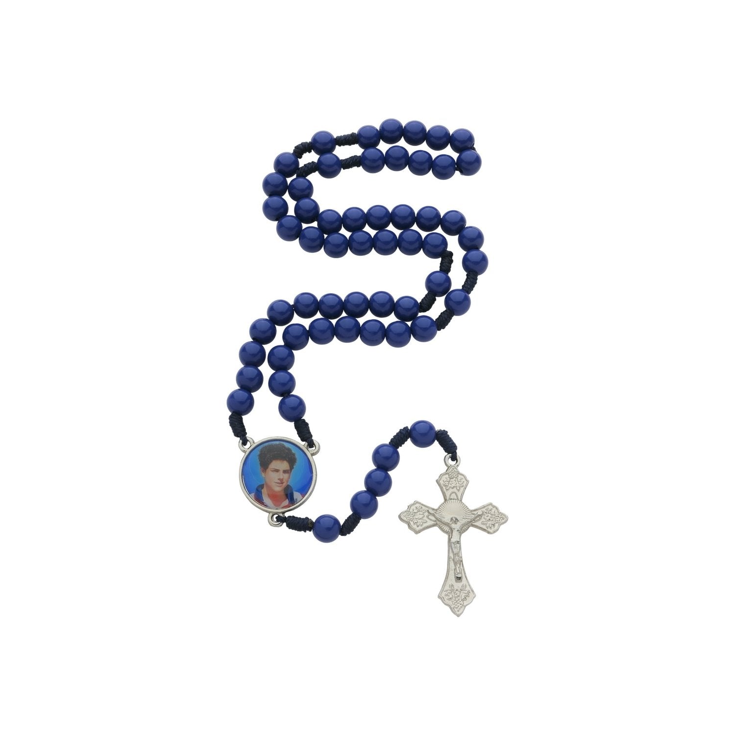 TERÇO DE SÃO CARLO ACUTIS MARINHO ESCURO 8MM